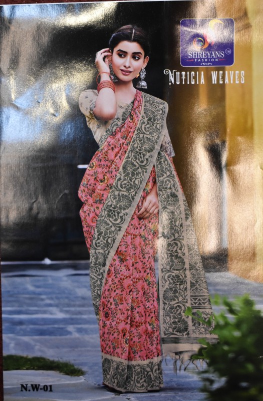 Pink Colure Cotton saree