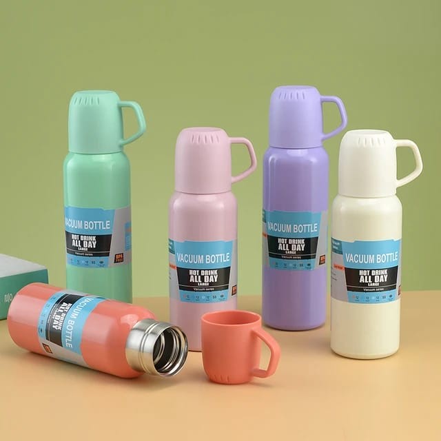 Vacuum Flask 500ml Stainless Steel 3 Cup with Gift Box New Arrivals