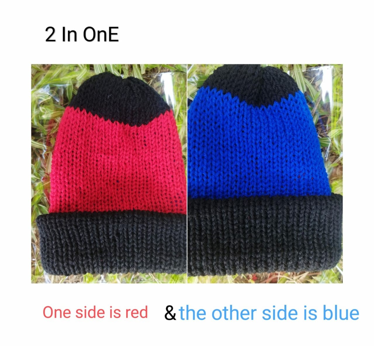 Red & Blue 2 In One Hat