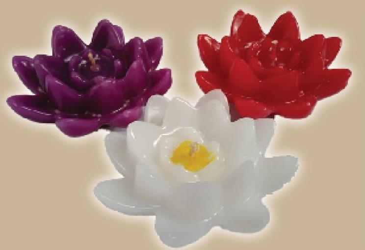Floating Candle Lotus Shape (L) Size, 2 Pieses