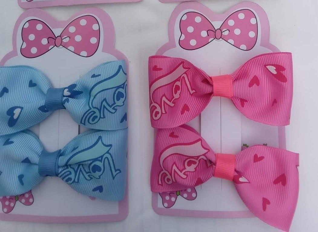 Bow Design Hair Clips 2 Pcs