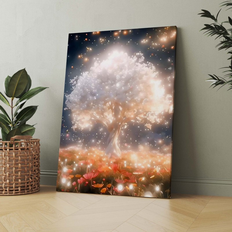 Printed On High Quality Fabric Trees design Wall Art