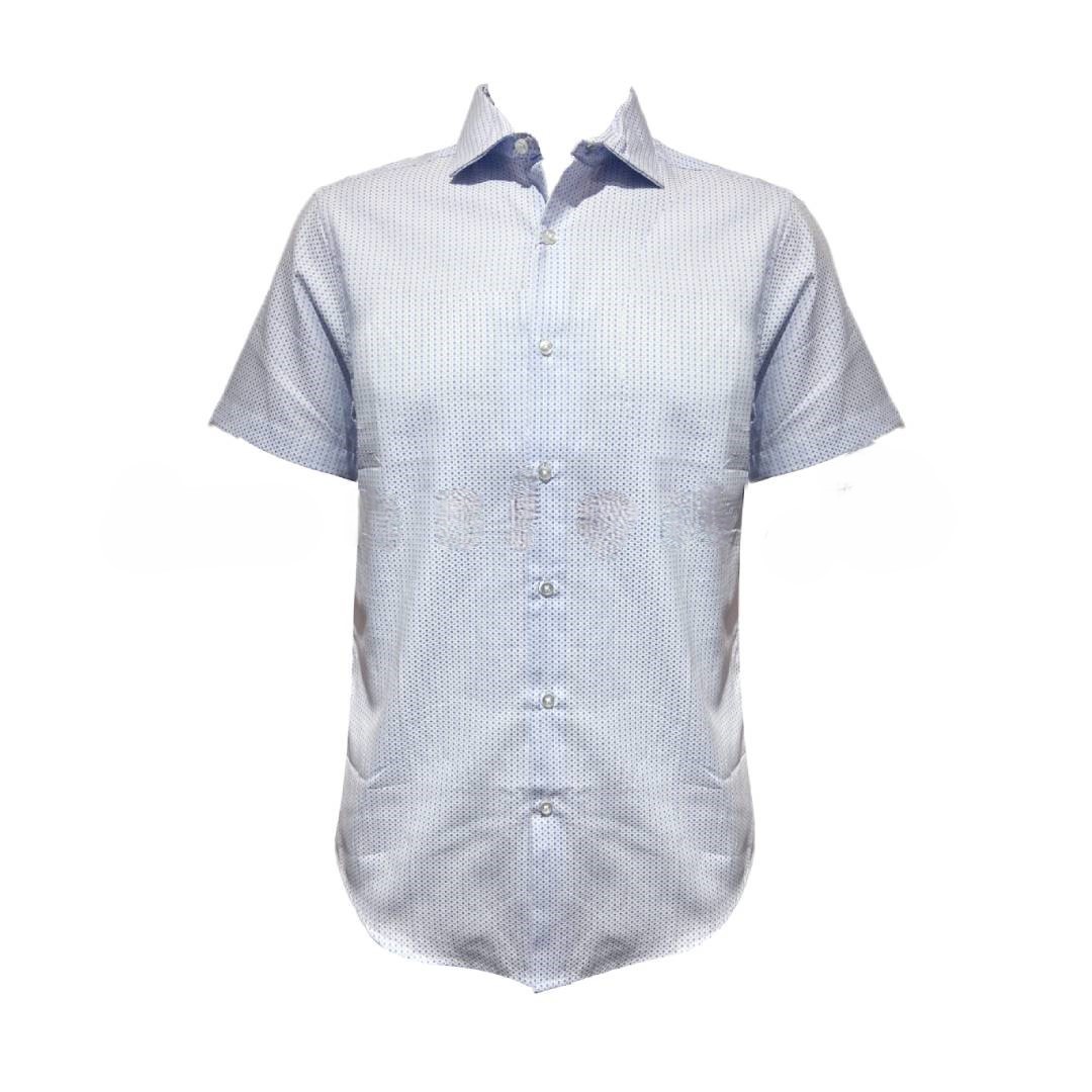 Denim & Flower Foldable Sleeve Shirt – Dotted