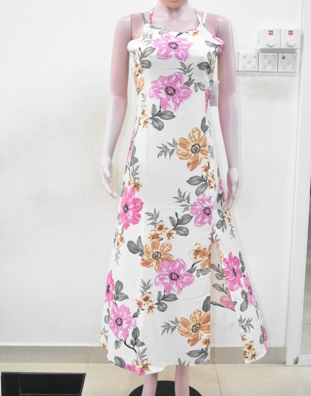 Sleeveless Long Frock For Ladies