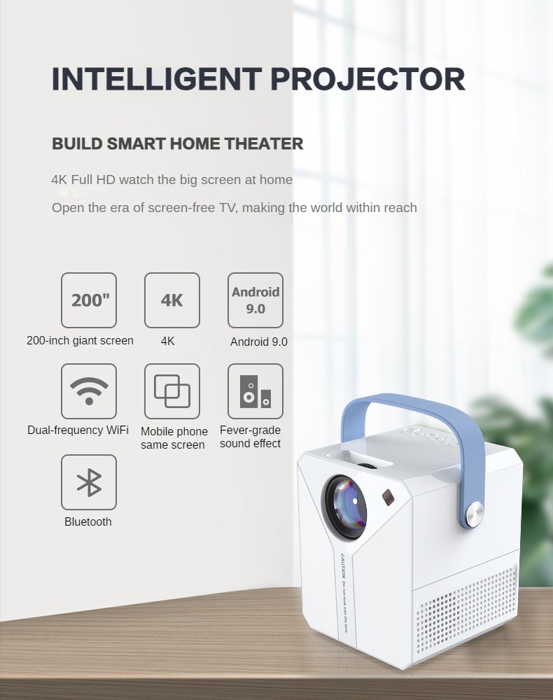 Gleetech 6000lux Smart Android Projector