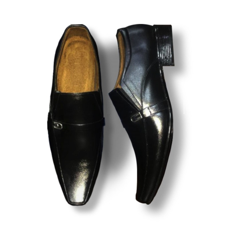 Men’s Black Leather Slip-on Shoes