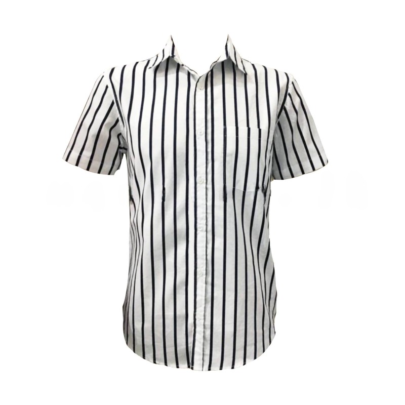 Thick Striped Short Sleeve Shirt