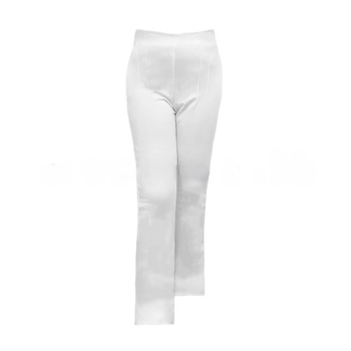 Pin Tuck Detail Straight Pant – White