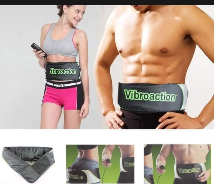 Massage Belt Vibroaction Slimming Relax vmeb Tone Burning Belts Weight Loss Vibroaction Belt - Black