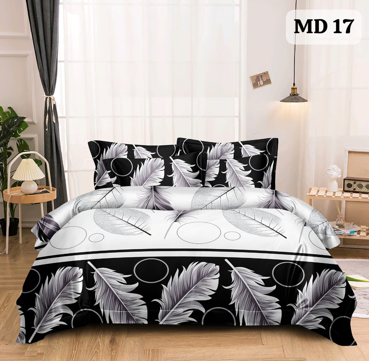 Leaves Design Bed Sheet - Twill Cotton Material