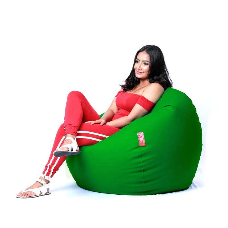 Classic large Leather beanbag