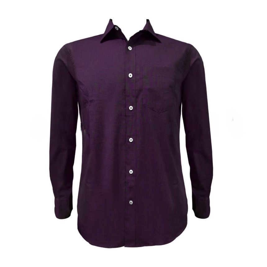 Mini Checked Long Sleeve Shirt – Purple