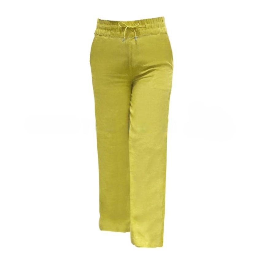 Straight-cut Linen Pant – Yellow