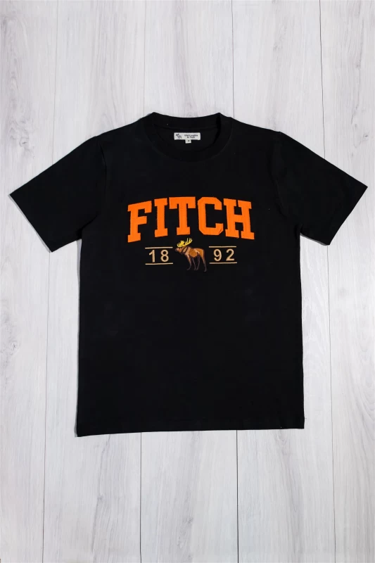 High Embroidered T Shirts - Black