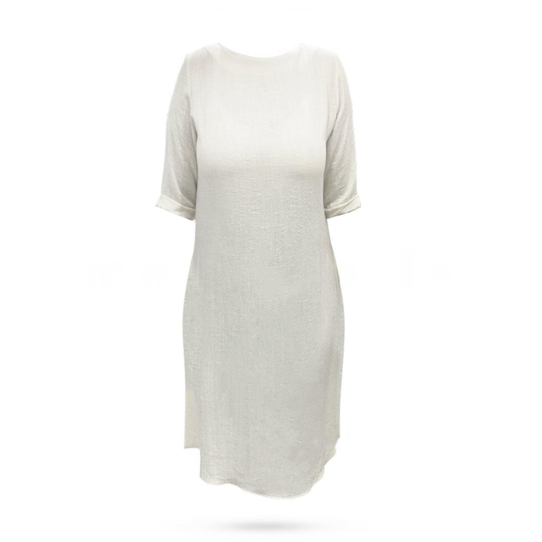 Plain Linen Dress – Plain White