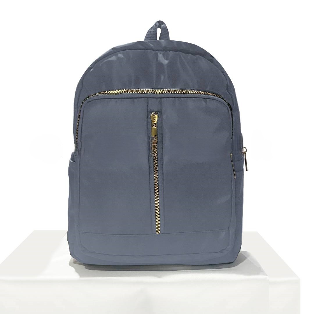 Vertical Zip Detail Backpack – Grey