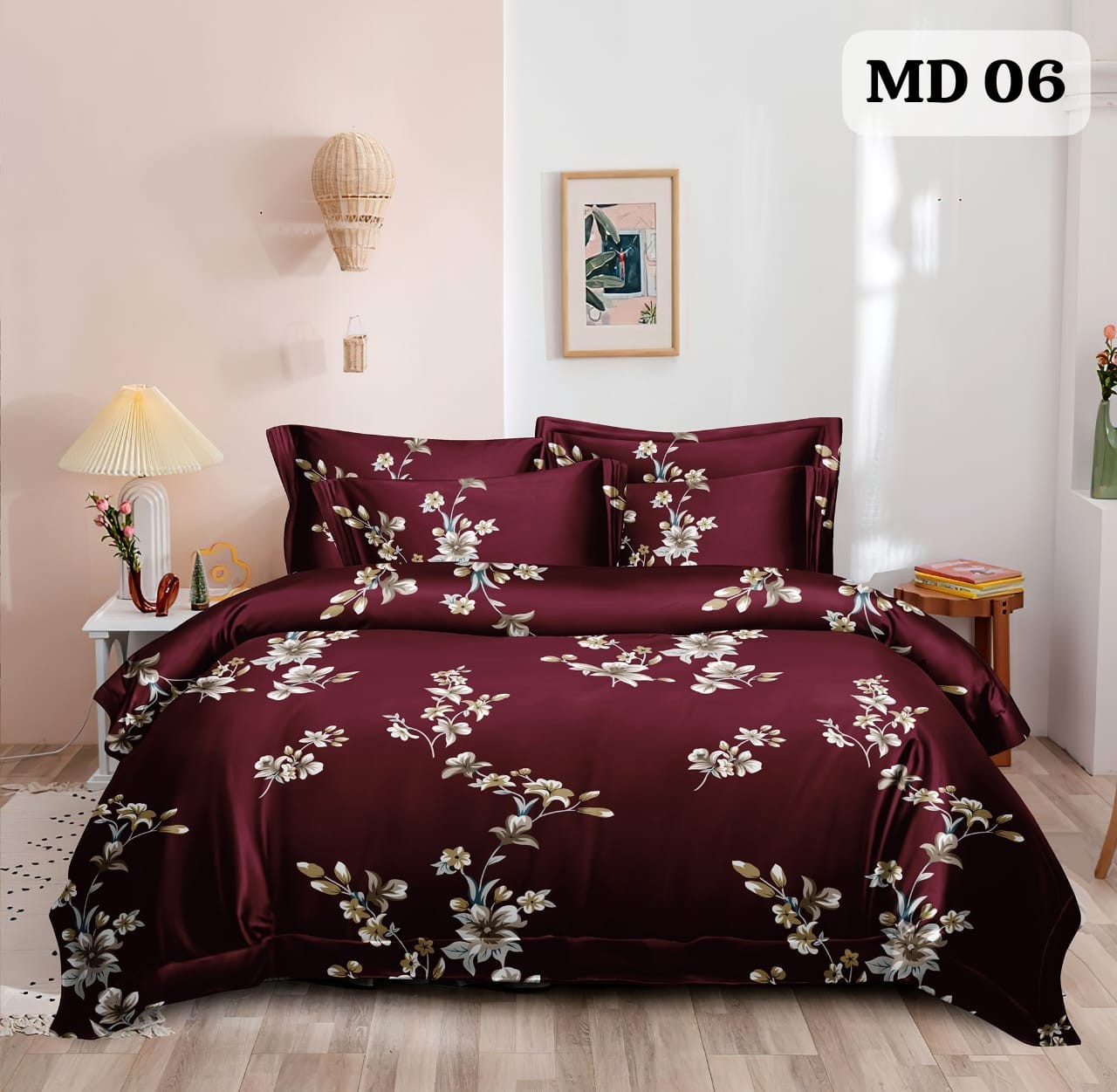 Flower Design Bed Sheet - Twill Cotton