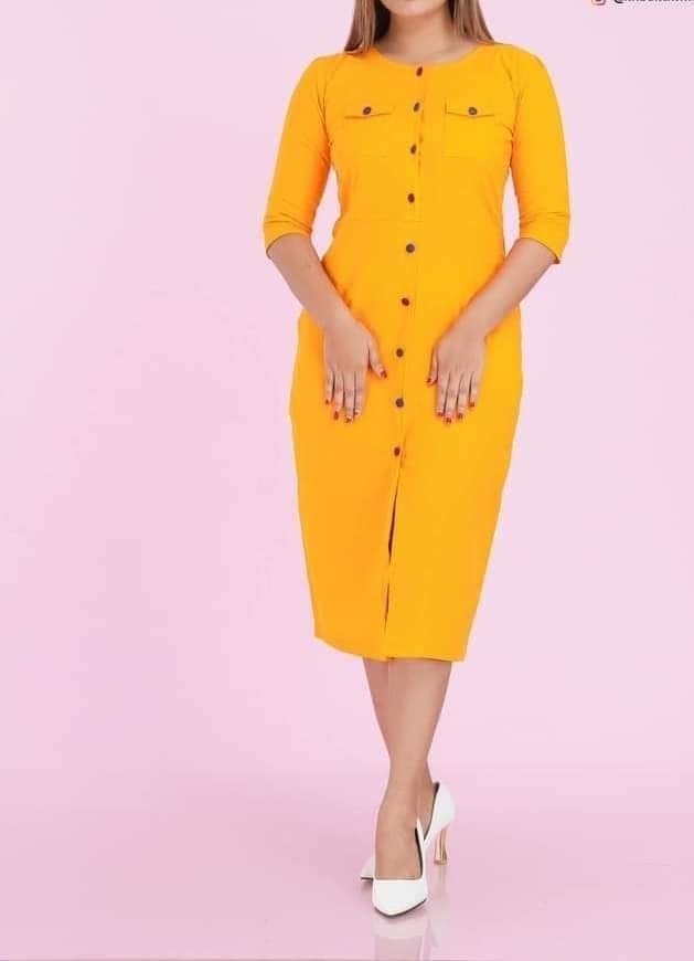 Long sleeve Frocks with buttons down the front