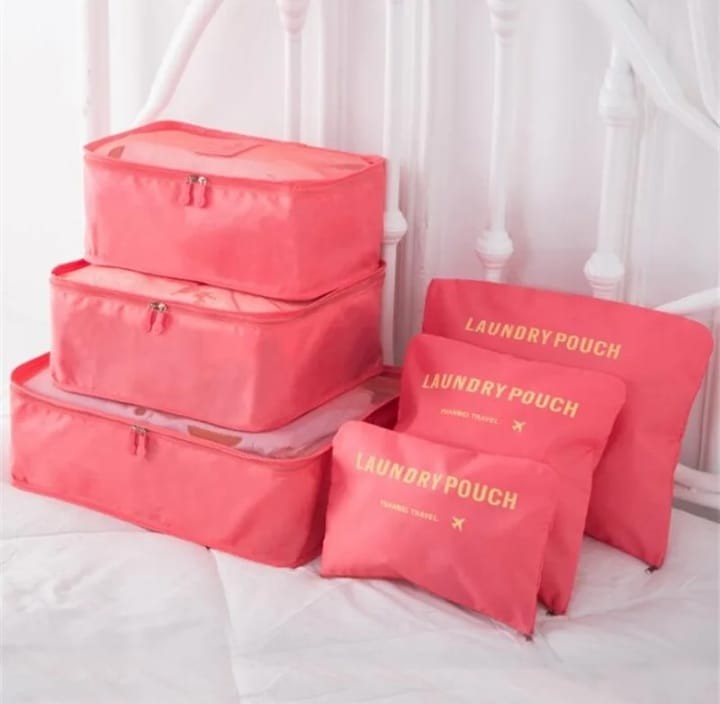 6pcs travel storage bag set, for closets, closets, suitcases, thickened bags, travel manager, bags, shoe bags, cube bags