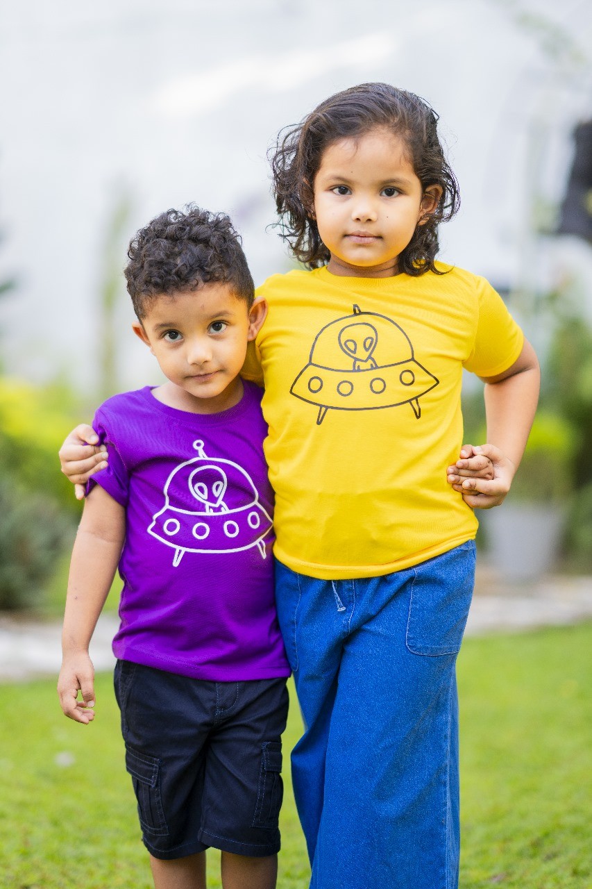 UFO Alien Ship Kids T Shirts