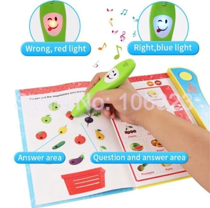 Children Enlightenment Language Learning Machine Book Smart Logic Reading Pen Toy, Electronic Y-Book Early Educational Fun Study