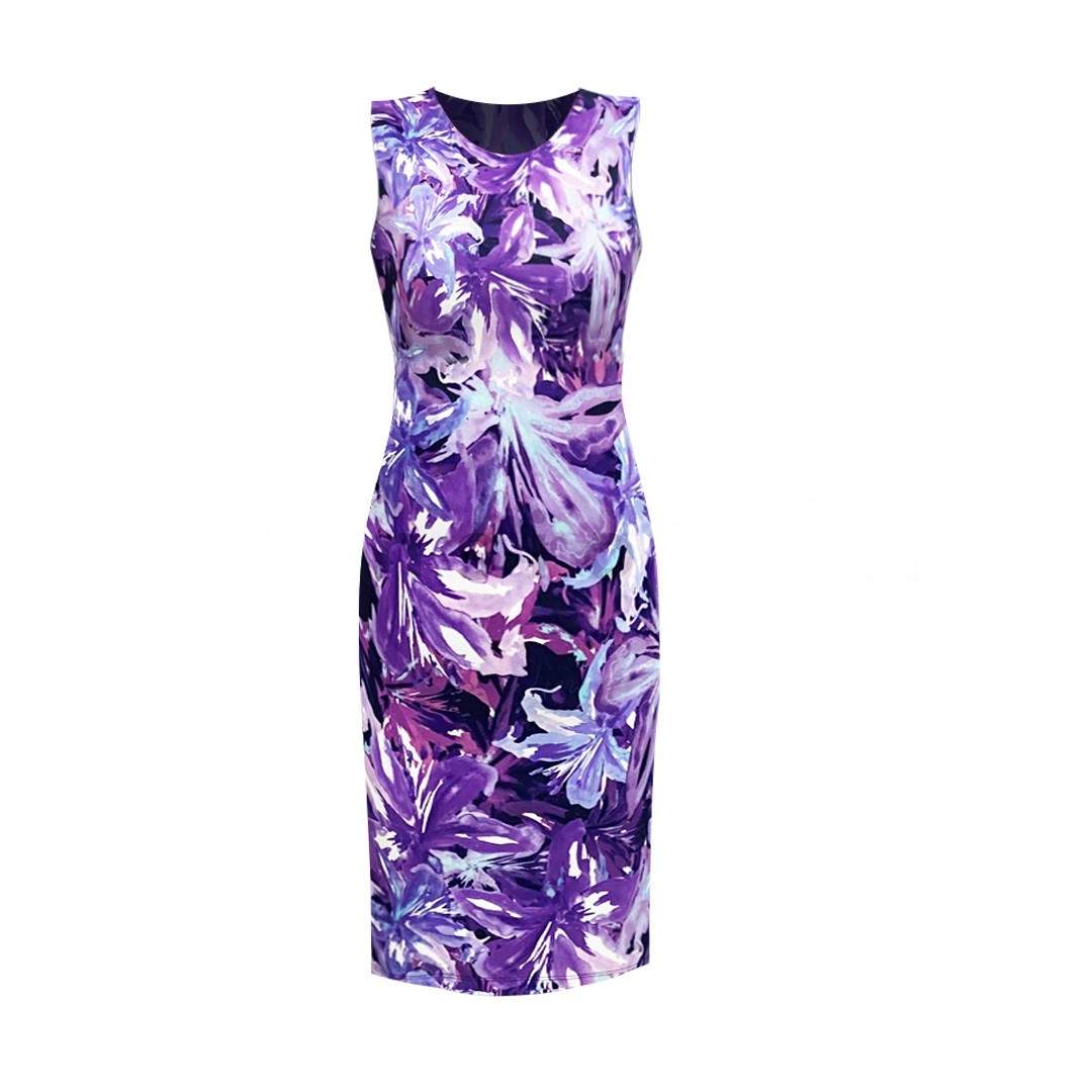 Sleeveless Bodycon Dress – Purple