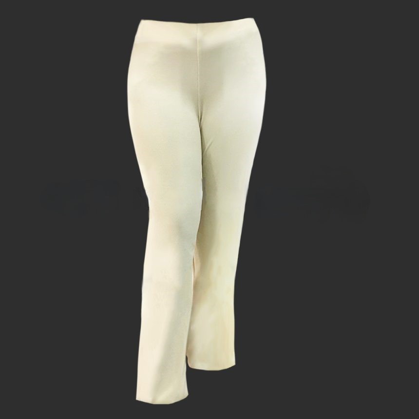 Straight Pant with Slits – Beige
