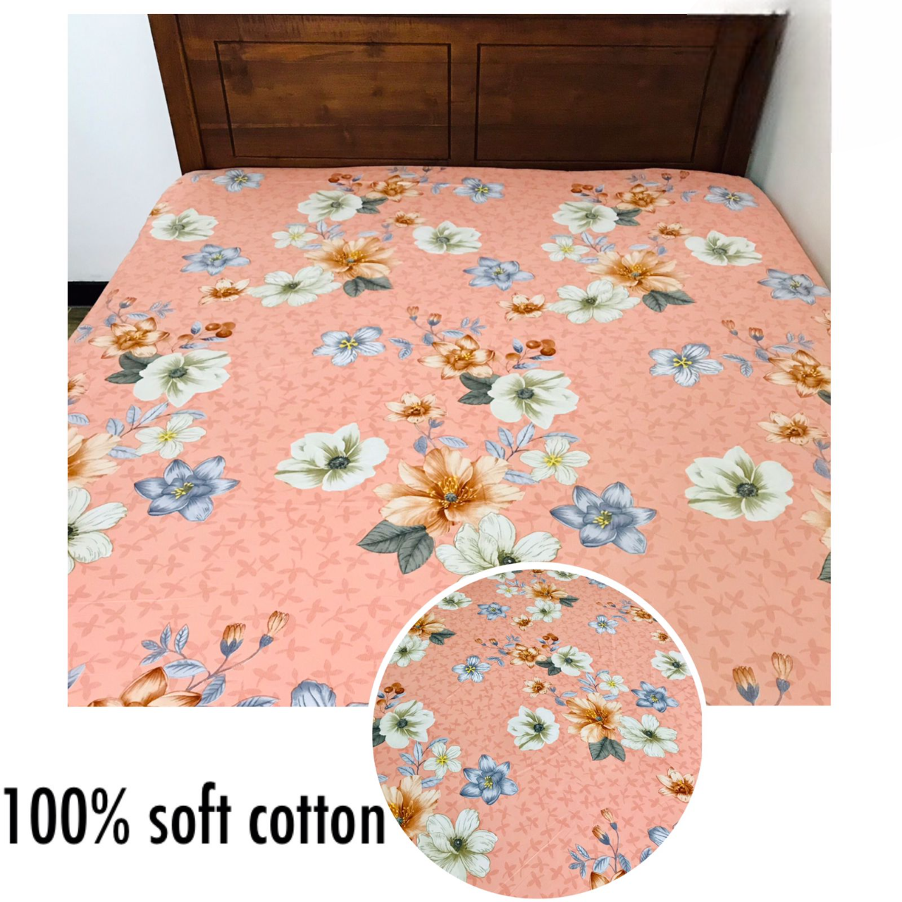 90x72(double size) Soft Cotton Bed Sheet