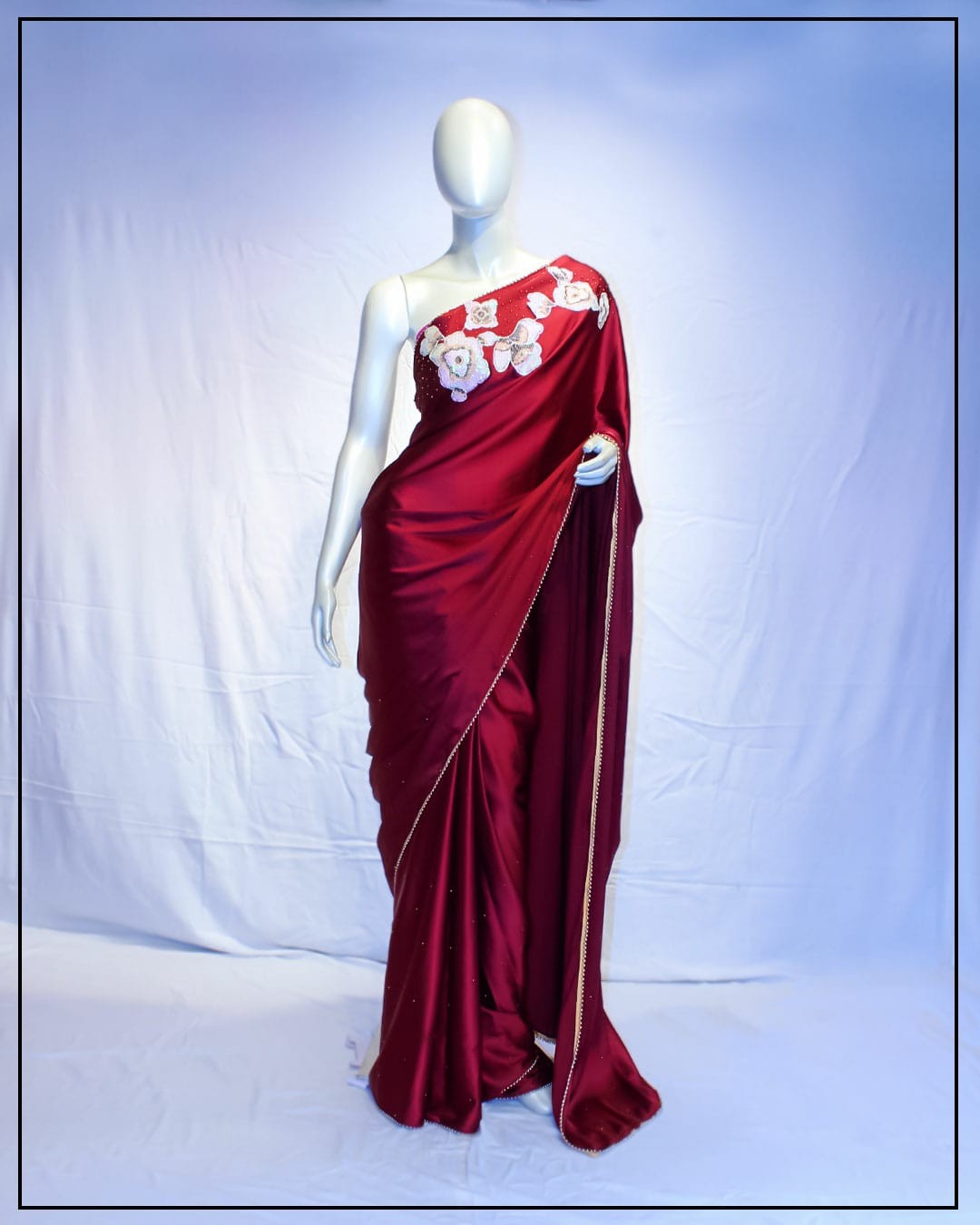 Bridal Silk Saree Marron Colure