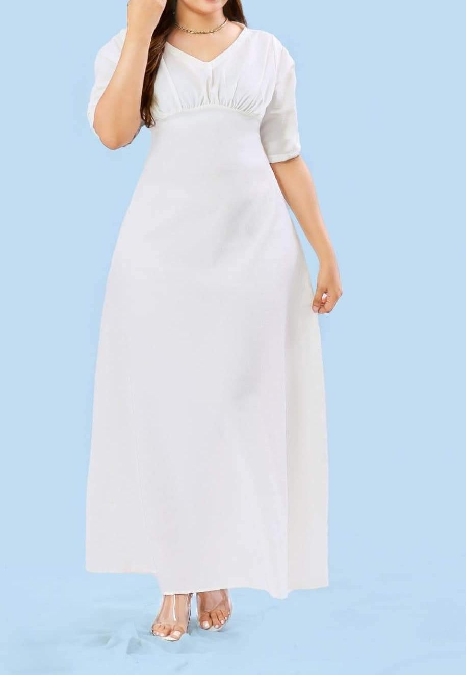 White frock | Dresses for women | Dress design from UpTrendy