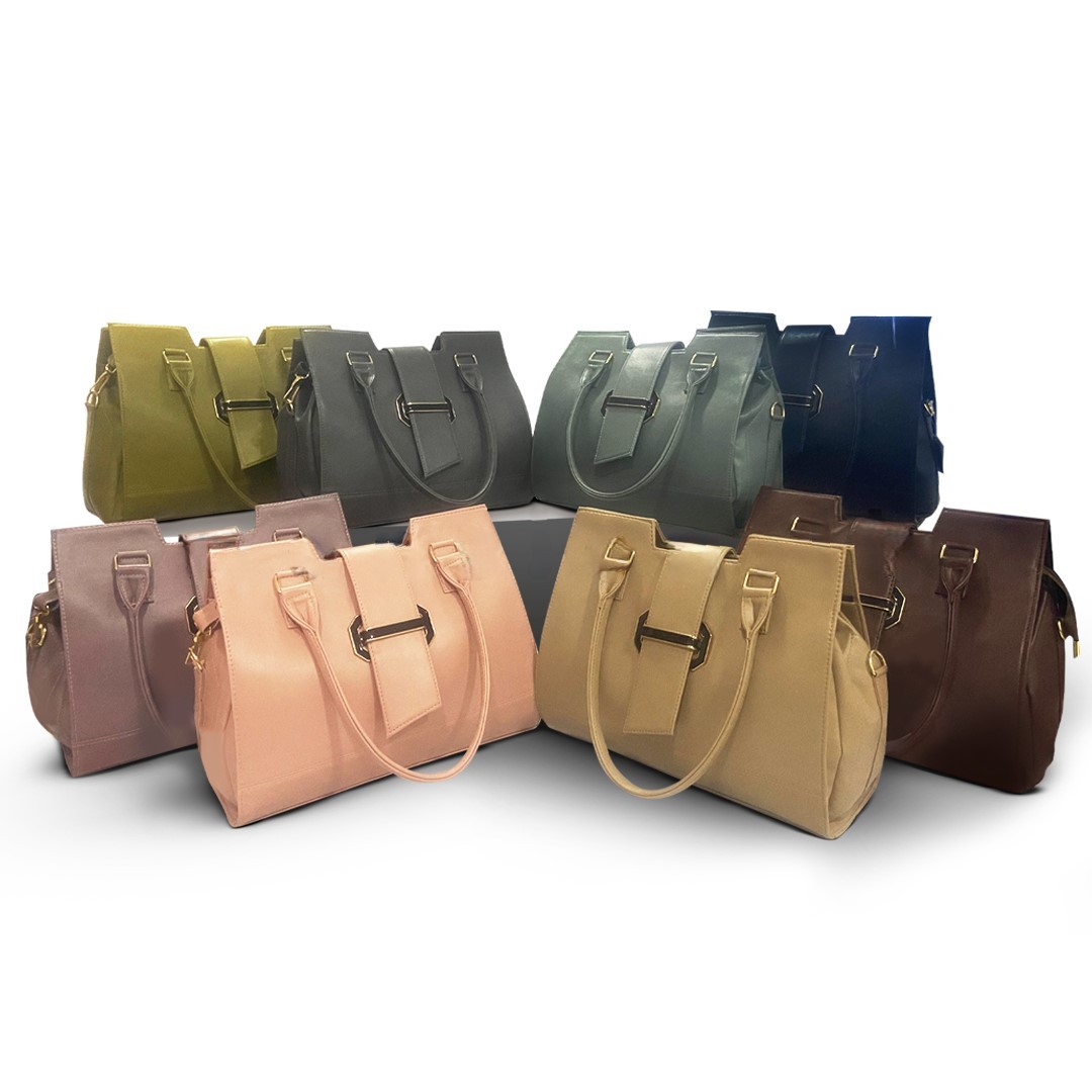 Buckle & Tie Detail Satchel Handbag