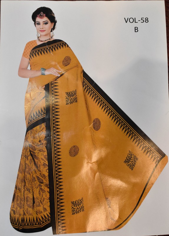 New Design yellow Colure saree