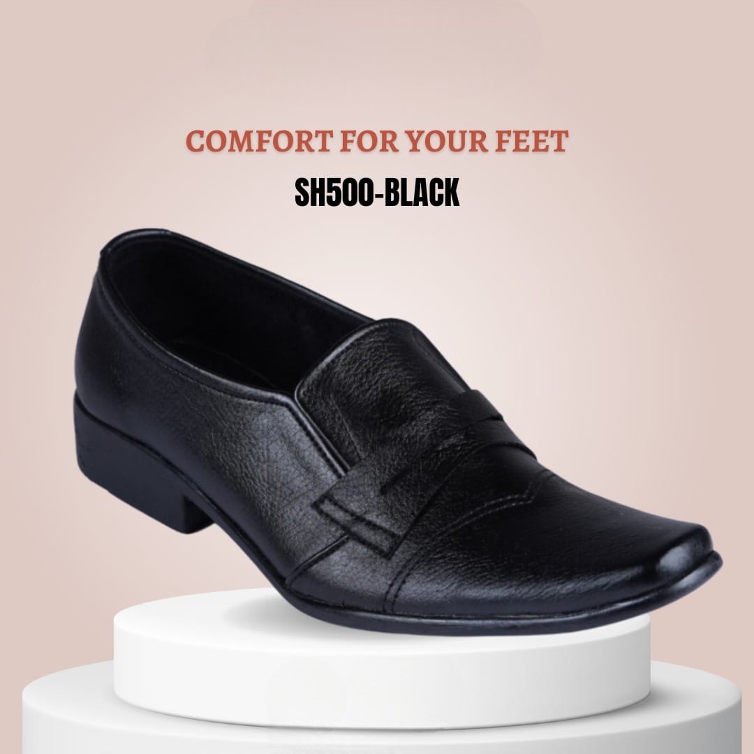 Men's Office Black Shoes Size
