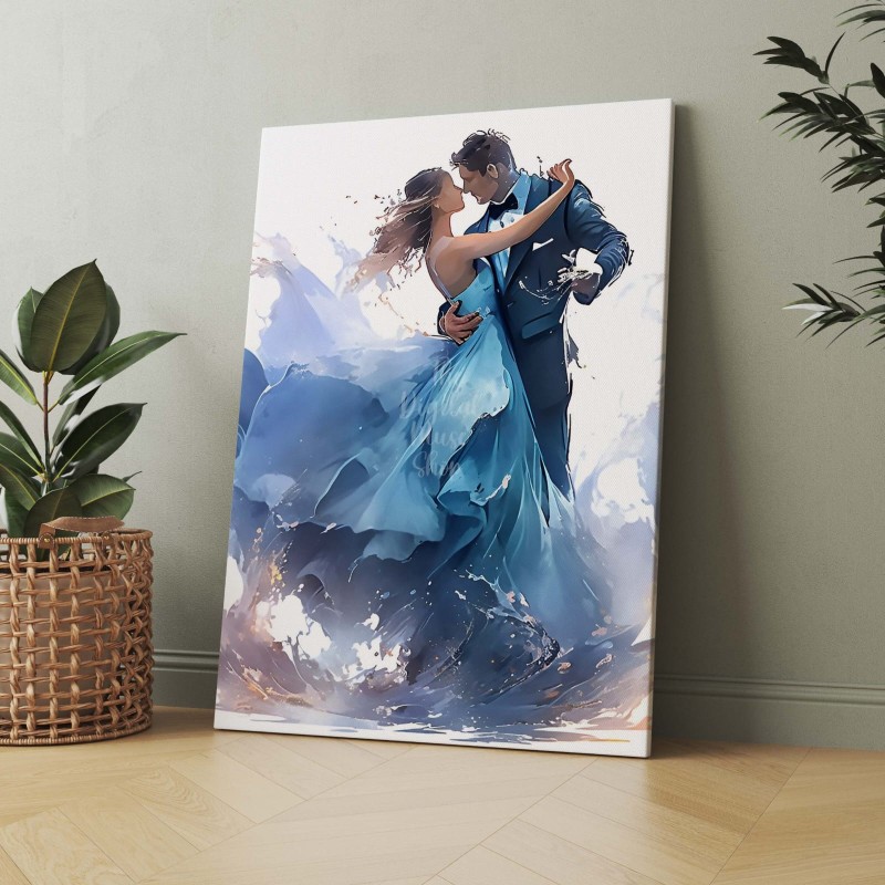 Printed On High Quality Fabric duet dance  design Wall Art