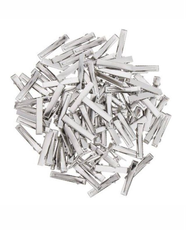 Silver colour aligator hair clips 100PCS