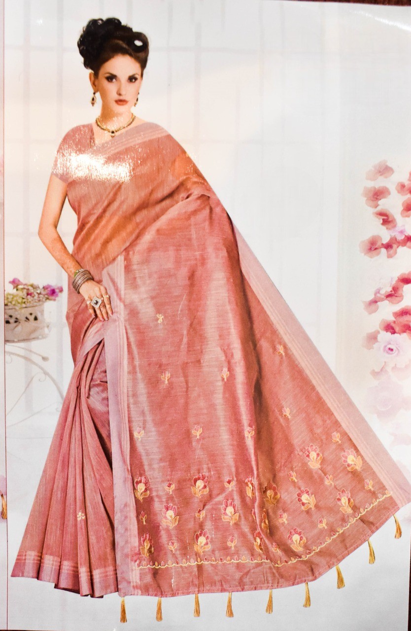 Printed Mysore Cotton Silk Saree with Blouse material