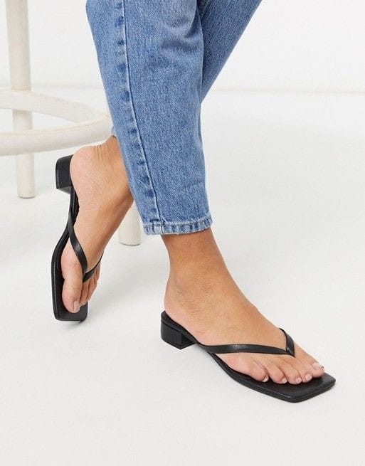 Ladies transparent heels Black Colure