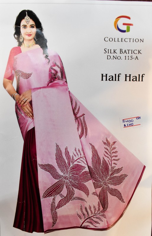 Dark Purple And Pink Silk Saree