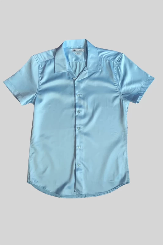 Satin Fabric Short Sleeve Shirts
