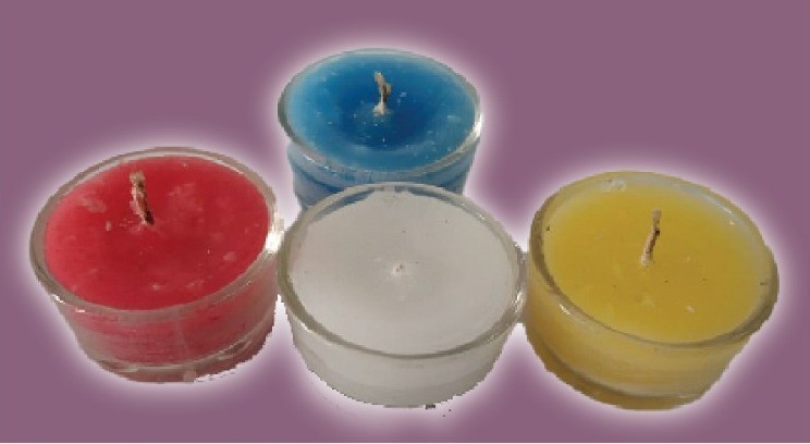 Glass T Candle Bowl , 4 Pieces