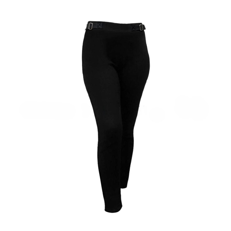 Buckle Detail Skinny Stretch Pant – Black