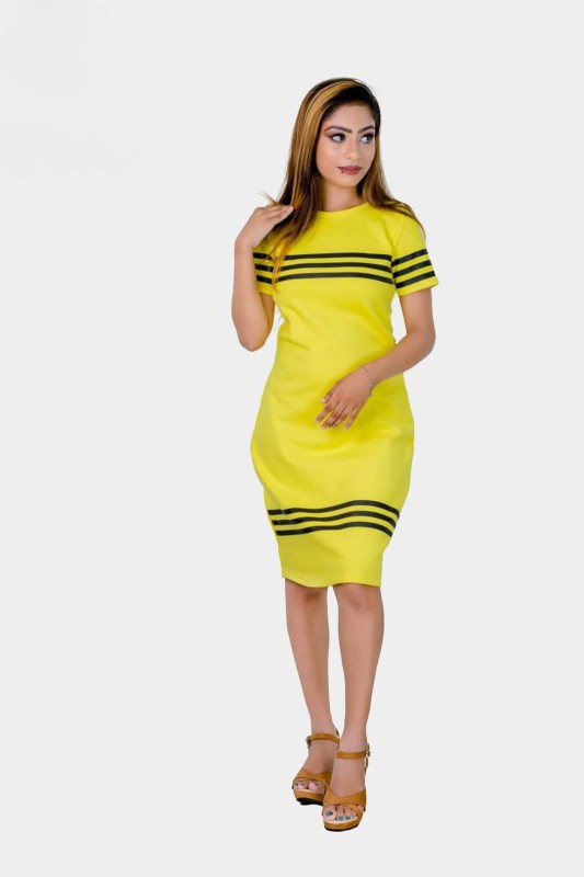 Three-stripe sleeveless dress