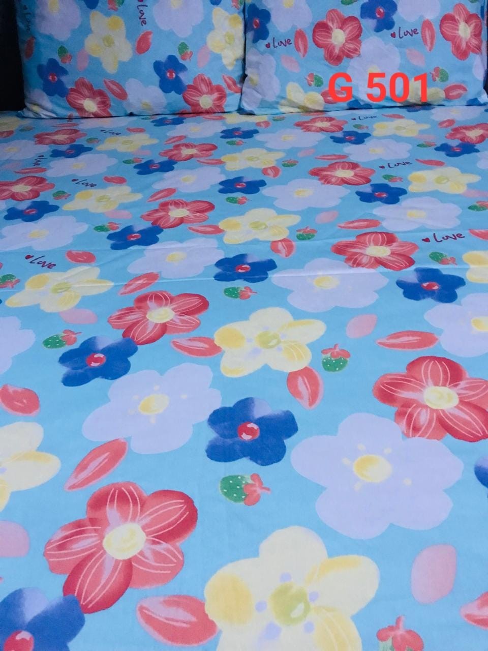 Bed sheet with 2 pillow cover all size available