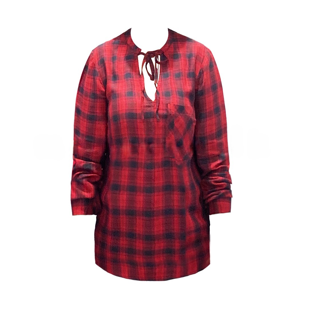 Two Tone Check Shirt – Red and White
