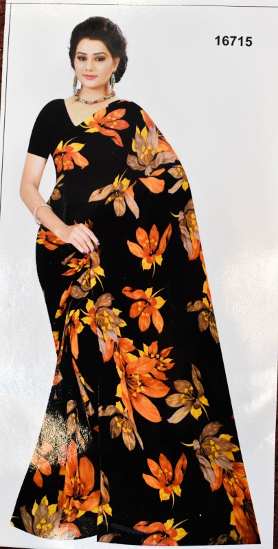 Silk Threads's Printed Fashion Georgette Silk Saree