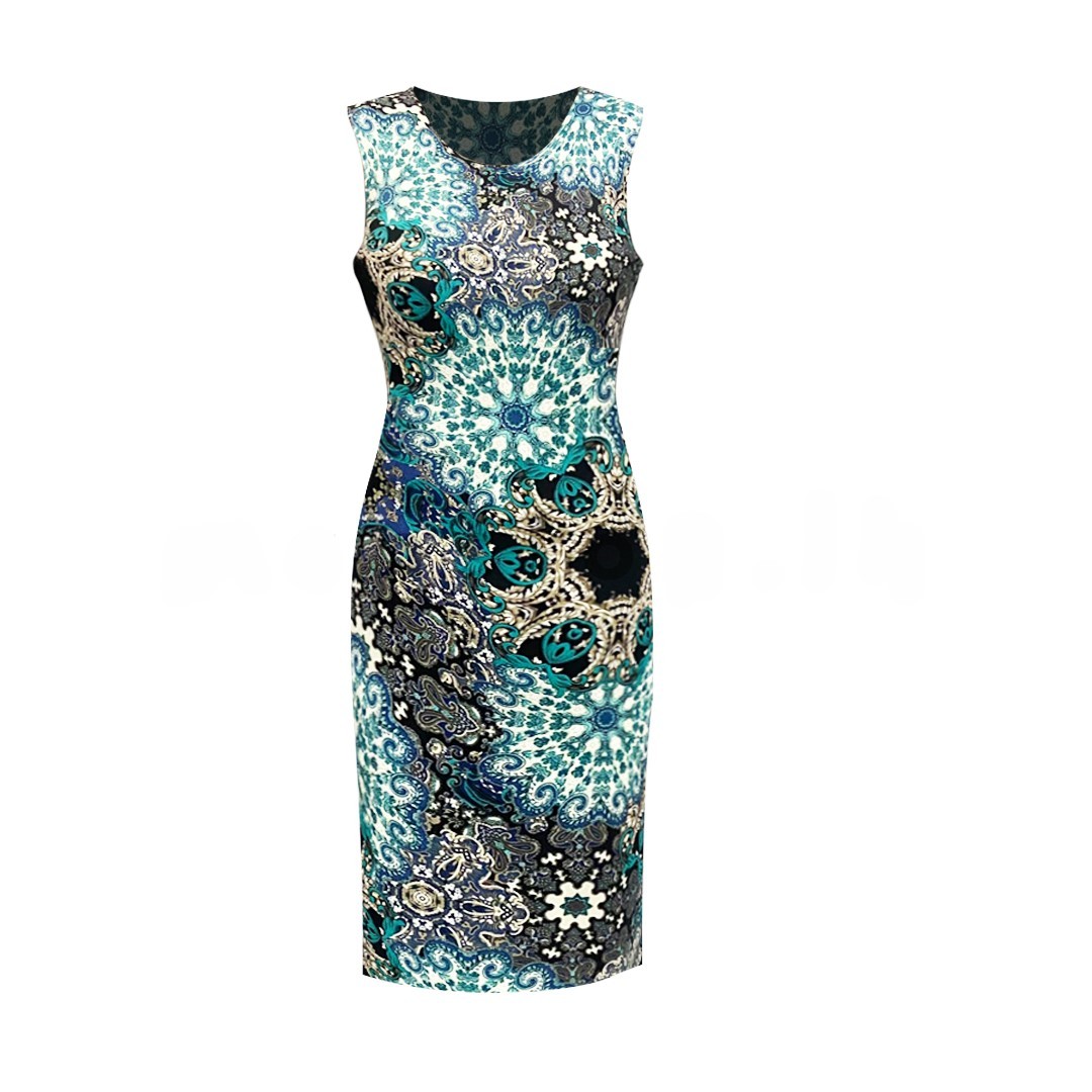 Sleeveless Bodycon Dress – Turquoise