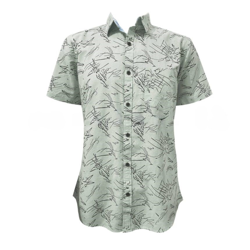 Branch Printed Short Sleeve Shirt – Ash
