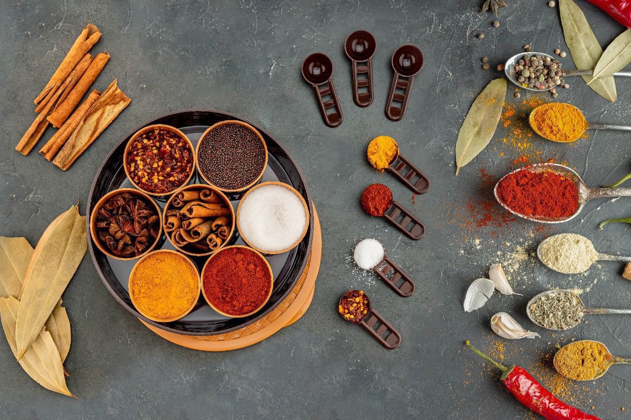 Round Shape Spices Organizer Box