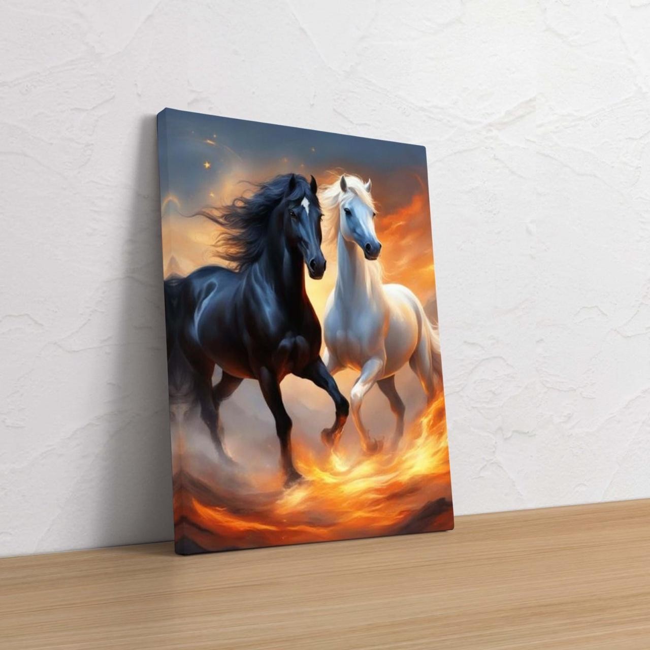 Printed On High Quality Fabric Horse Wall Art
