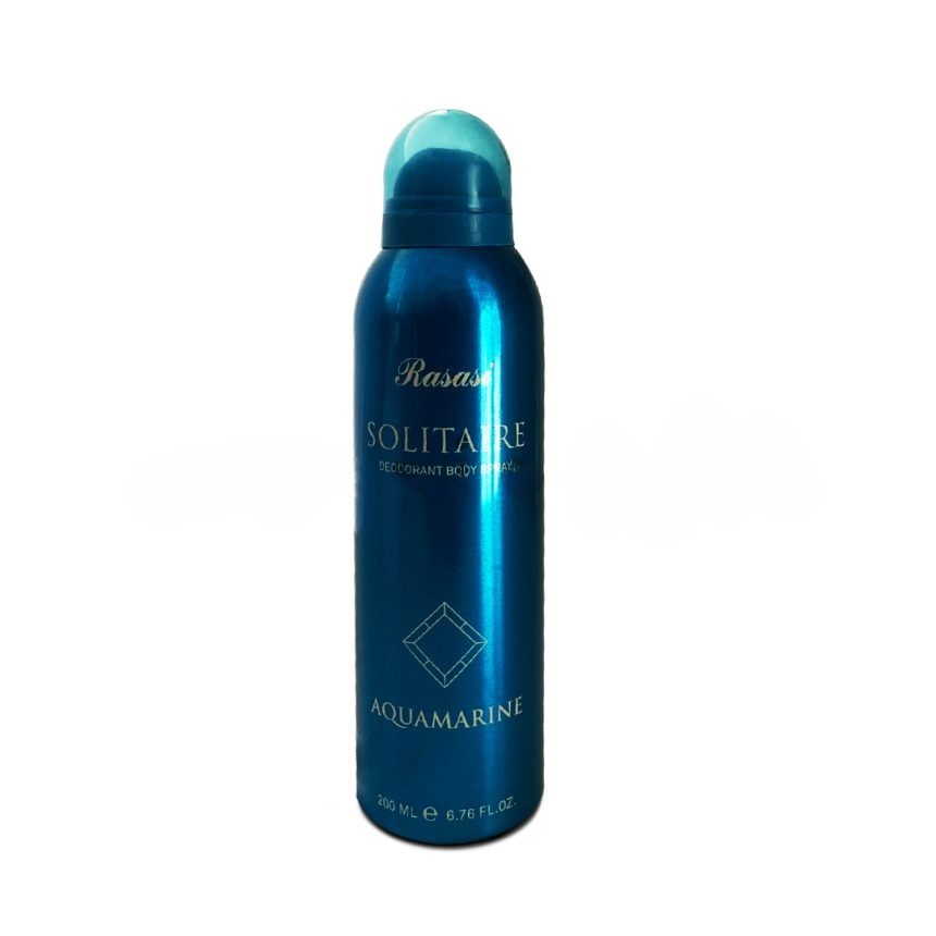Ladies RASASI Solitaire Body Spray Aquamarine – 200ml
